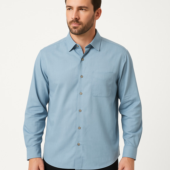 Tommy Bahama Shirt Mens Extra Large Blue Buttonup Long Sleeves Chest‎ Pocket - Picture 1 of 13
